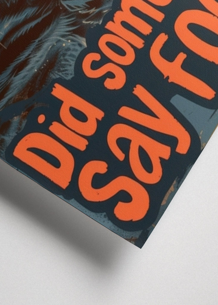 Funny Hungry Cat Poster - Food