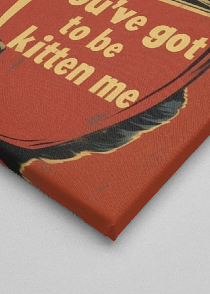 Plakat z kotem z kawą bezkofeinowy