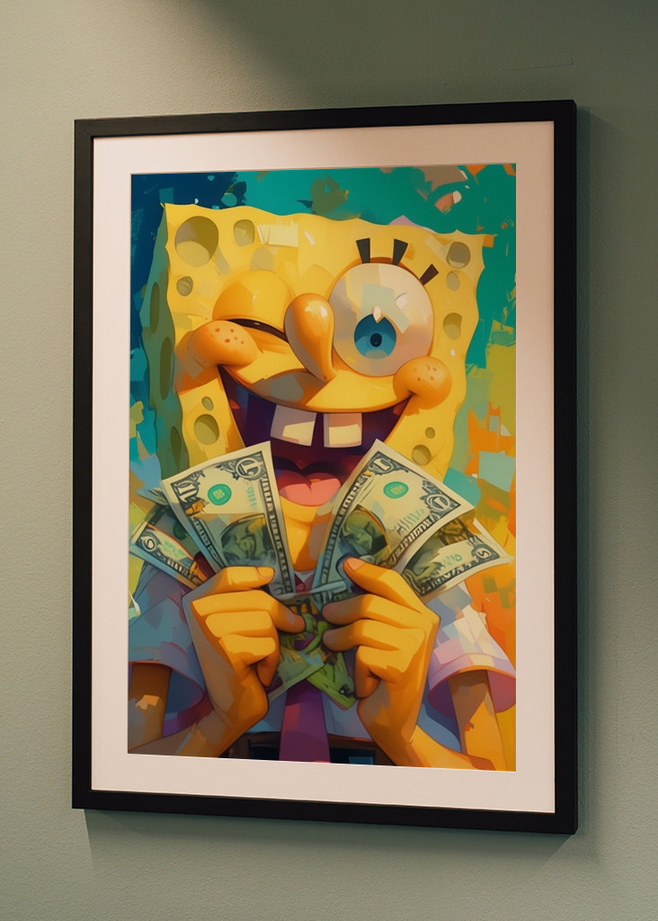Spongebob v kalhotách hodně dolarů