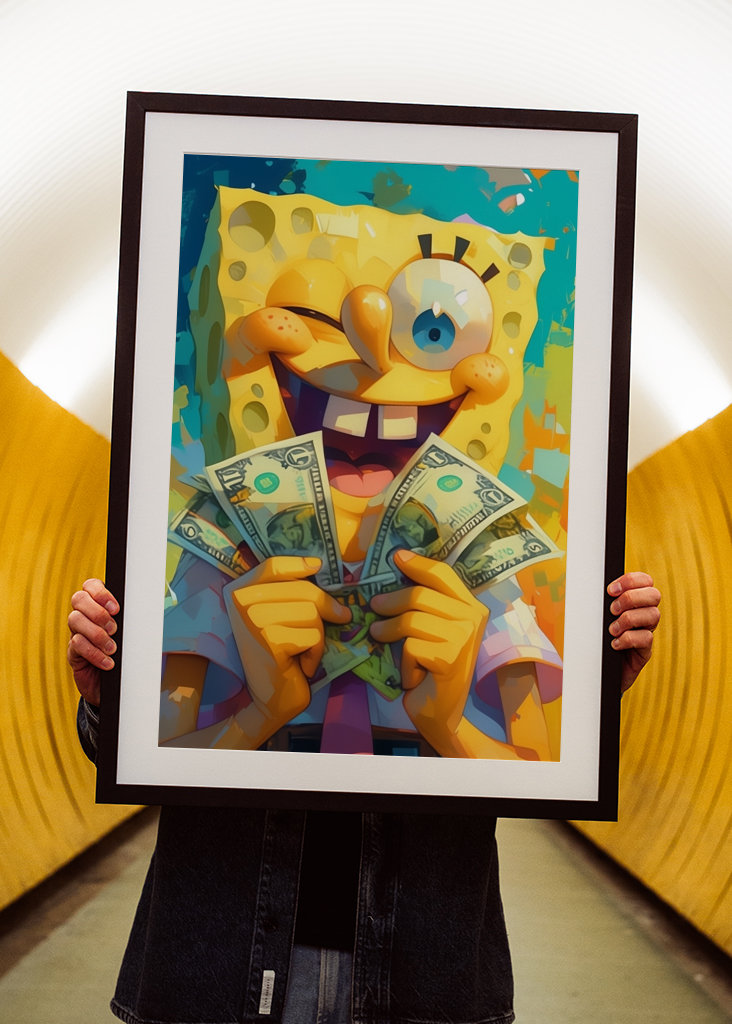 Spongebob v kalhotách hodně dolarů