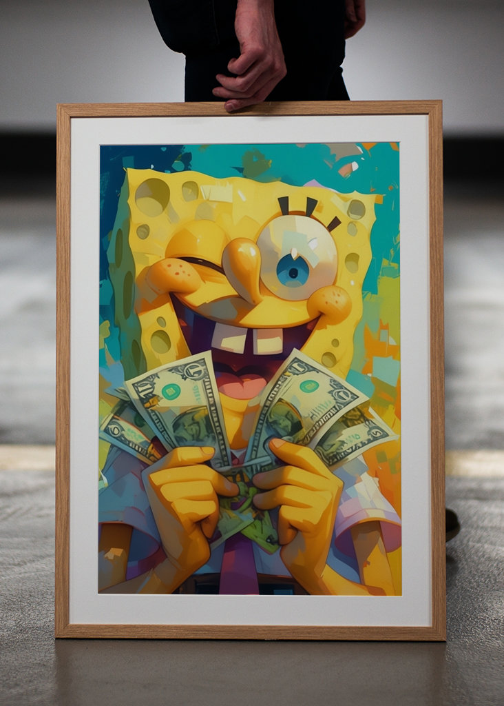 Spongebob v kalhotách hodně dolarů