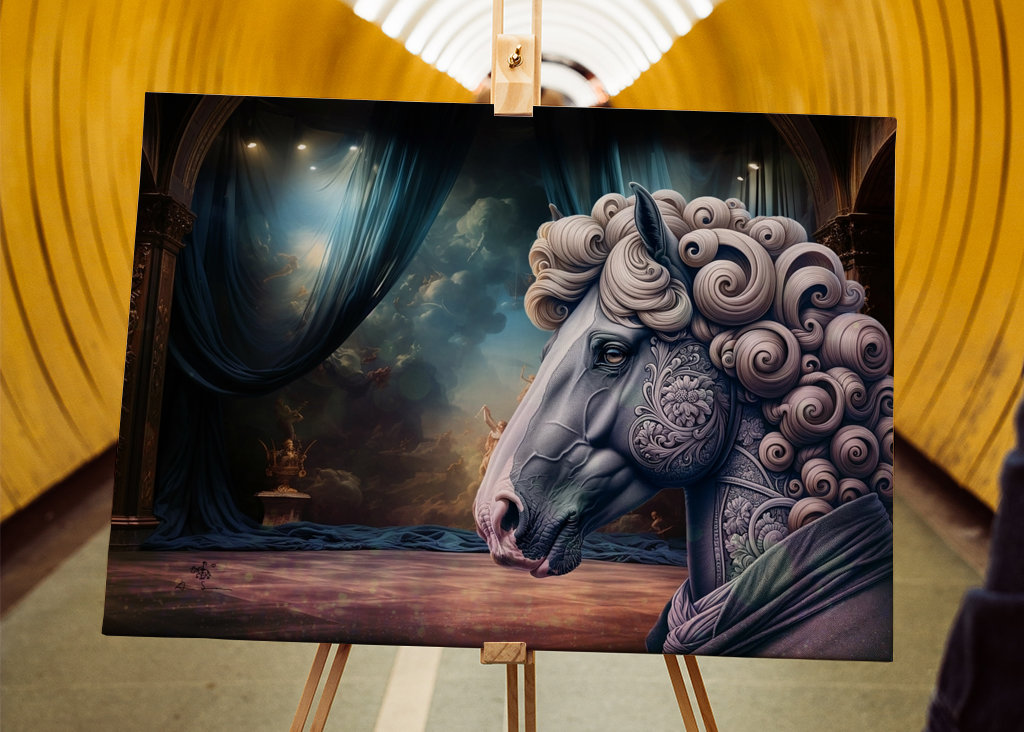 Caballo barroco gris