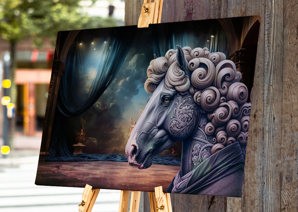 Caballo barroco gris