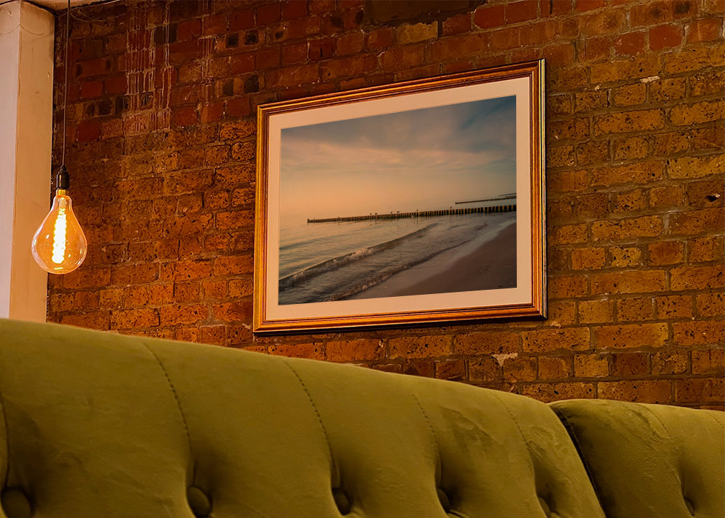 Baltic Sea beach with groynes