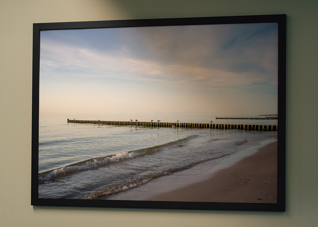 Baltic Sea beach with groynes