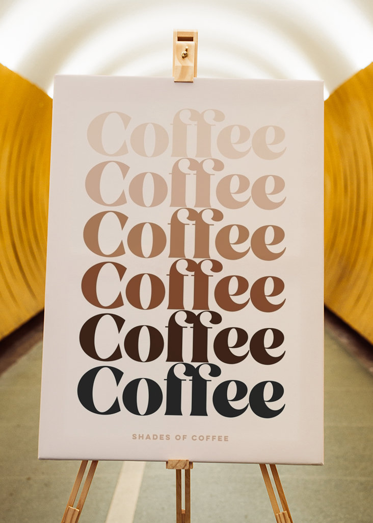 Alle Schattierungen des Kaffees - Retro