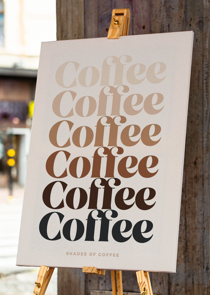 Alle Schattierungen des Kaffees - Retro