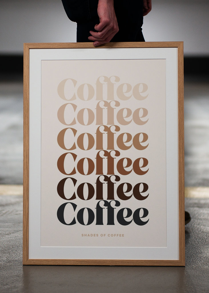 Alle Schattierungen des Kaffees - Retro