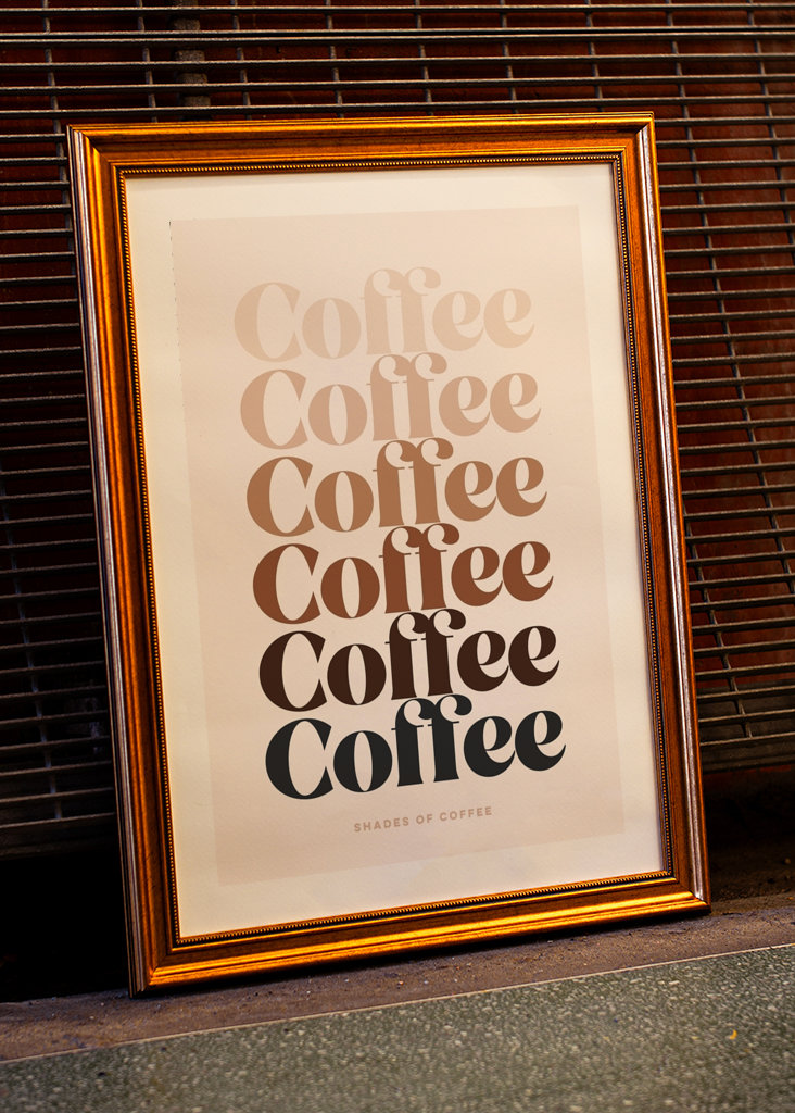 Alle Schattierungen des Kaffees - Retro