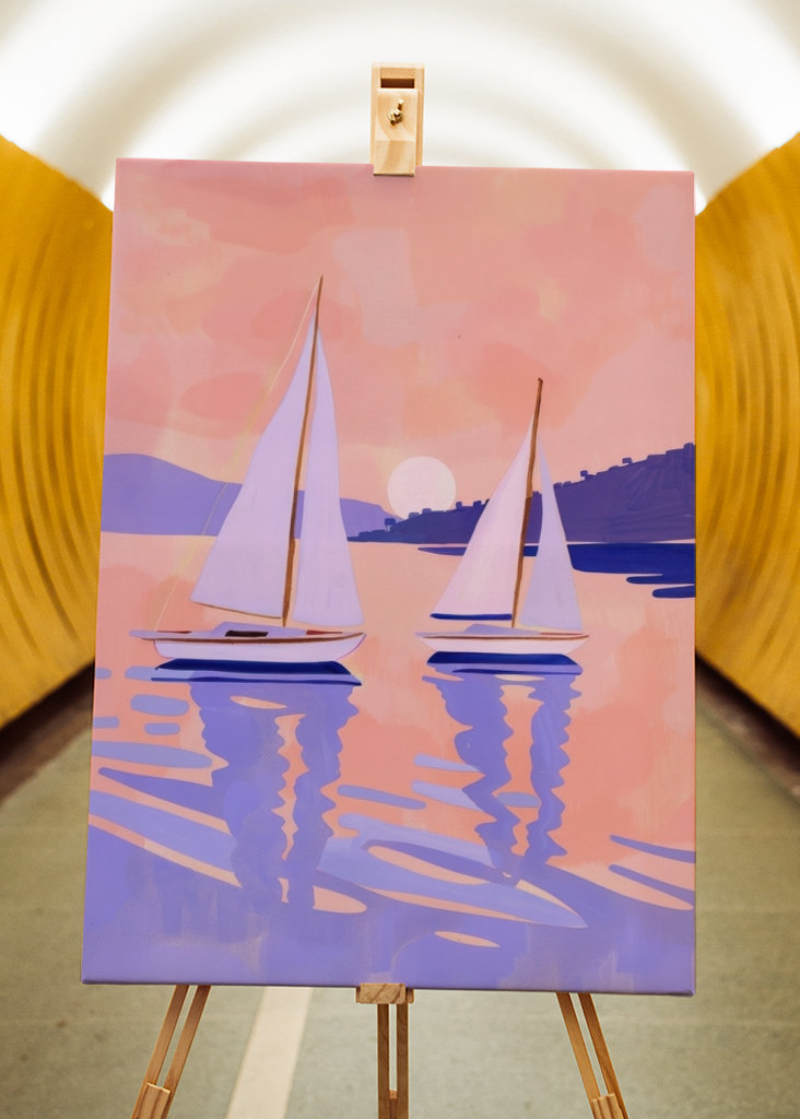 Sailboats at Sunset