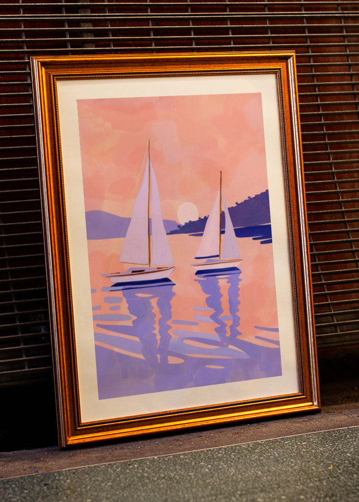 Sailboats at Sunset