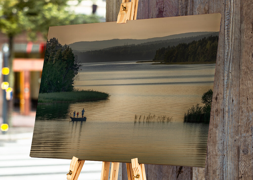 Fishing in the sunset