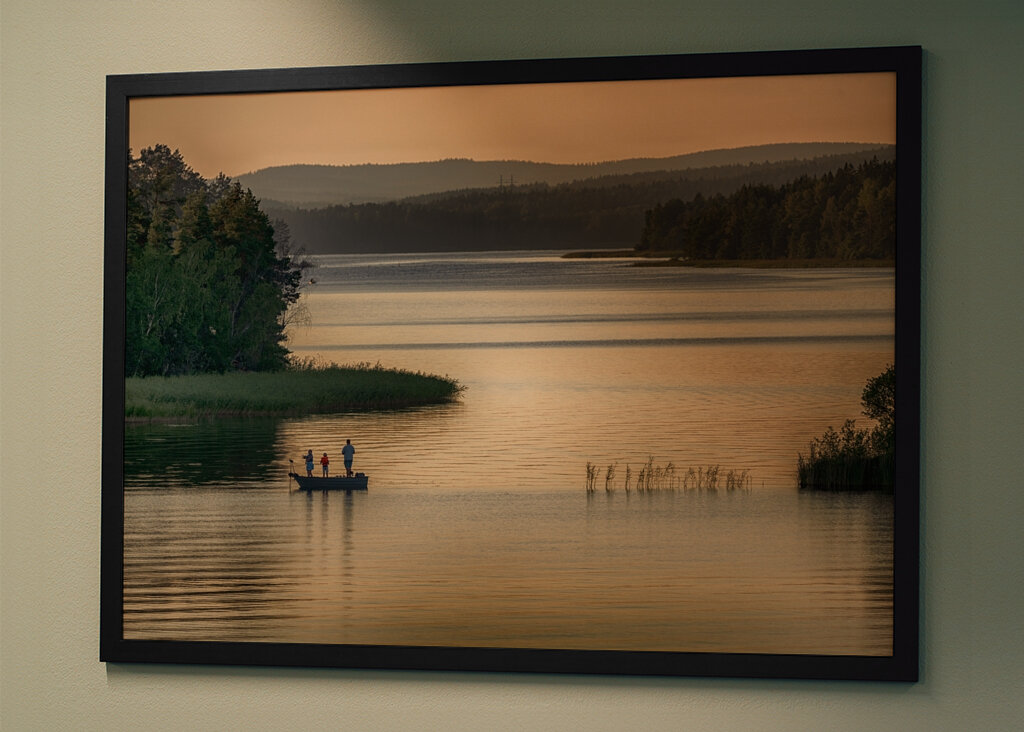 Fishing in the sunset