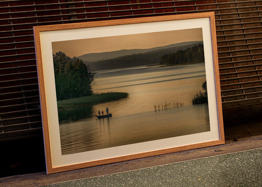 Fishing in the sunset