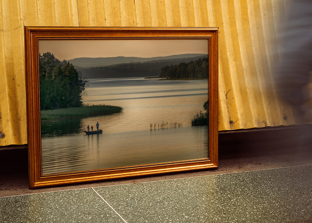 Fishing in the sunset