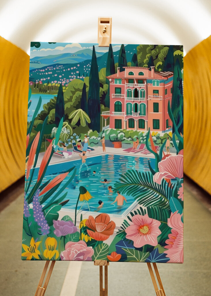 Relaks przy basenie w Como