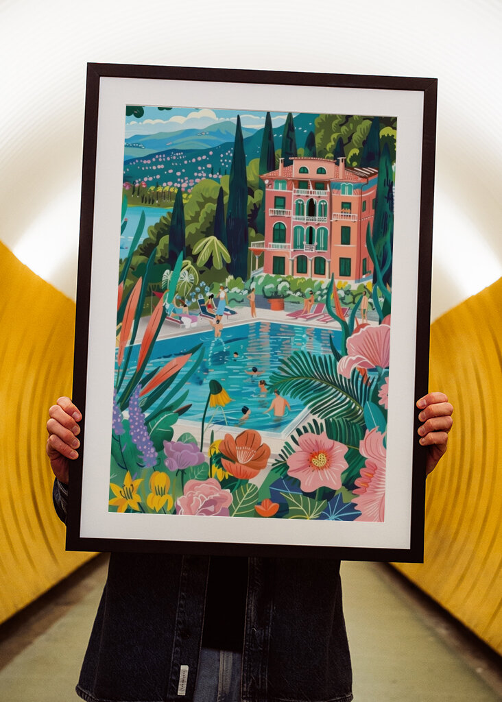 Relaks przy basenie w Como