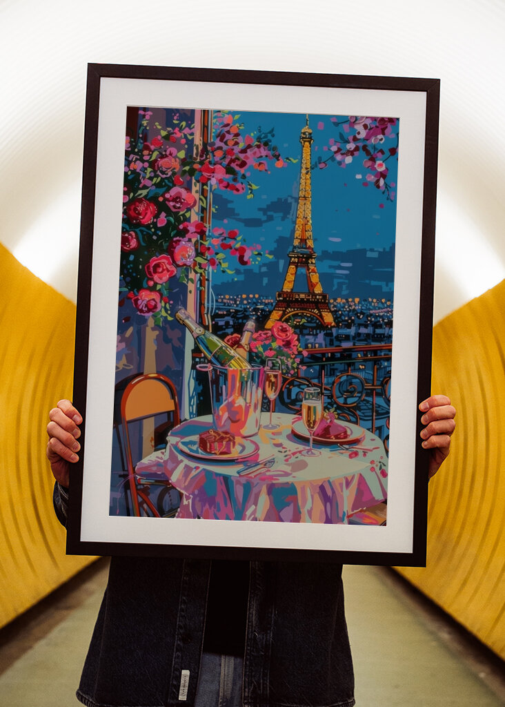 Nighttime Romance in Paris