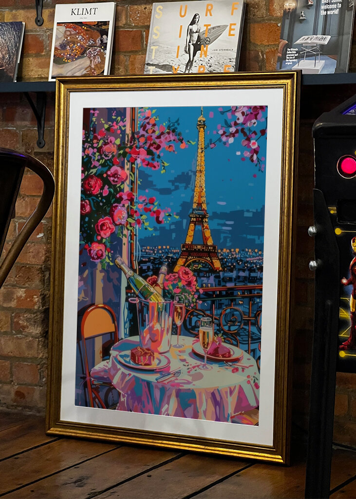 Nighttime Romance in Paris