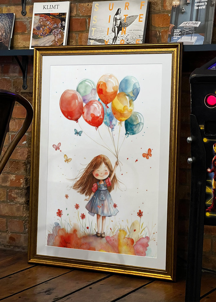 Mädchen und Luftballons 