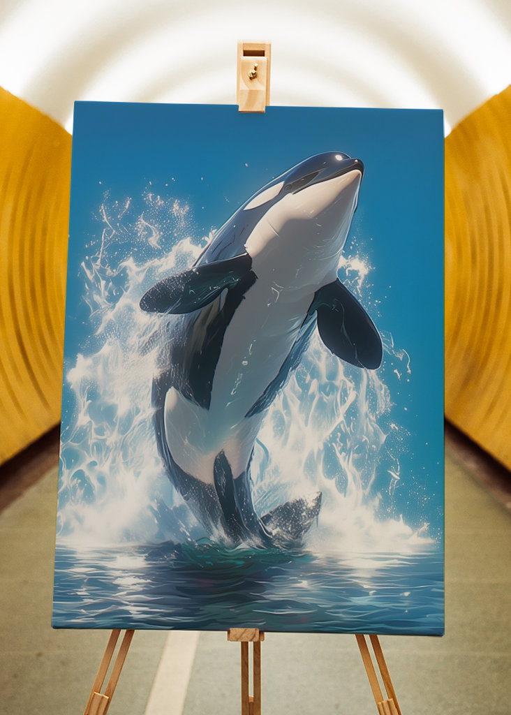 Foto Orcinus Orca Jump