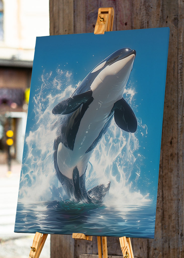 Foto Orcinus Orca Jump