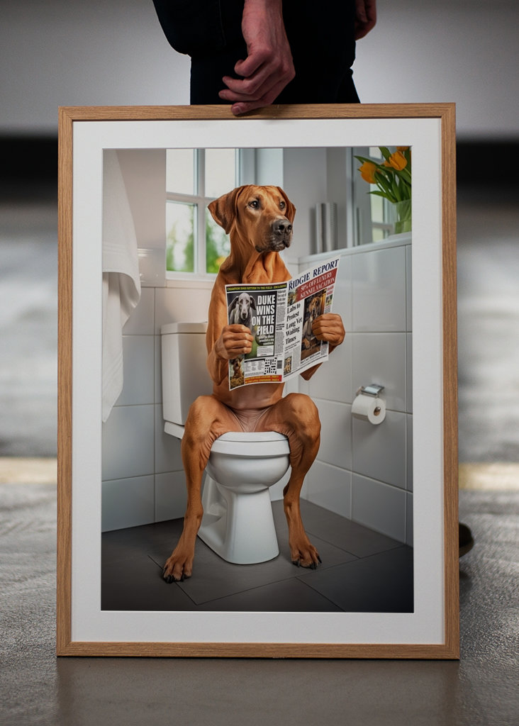 Ridgeback na záchodě