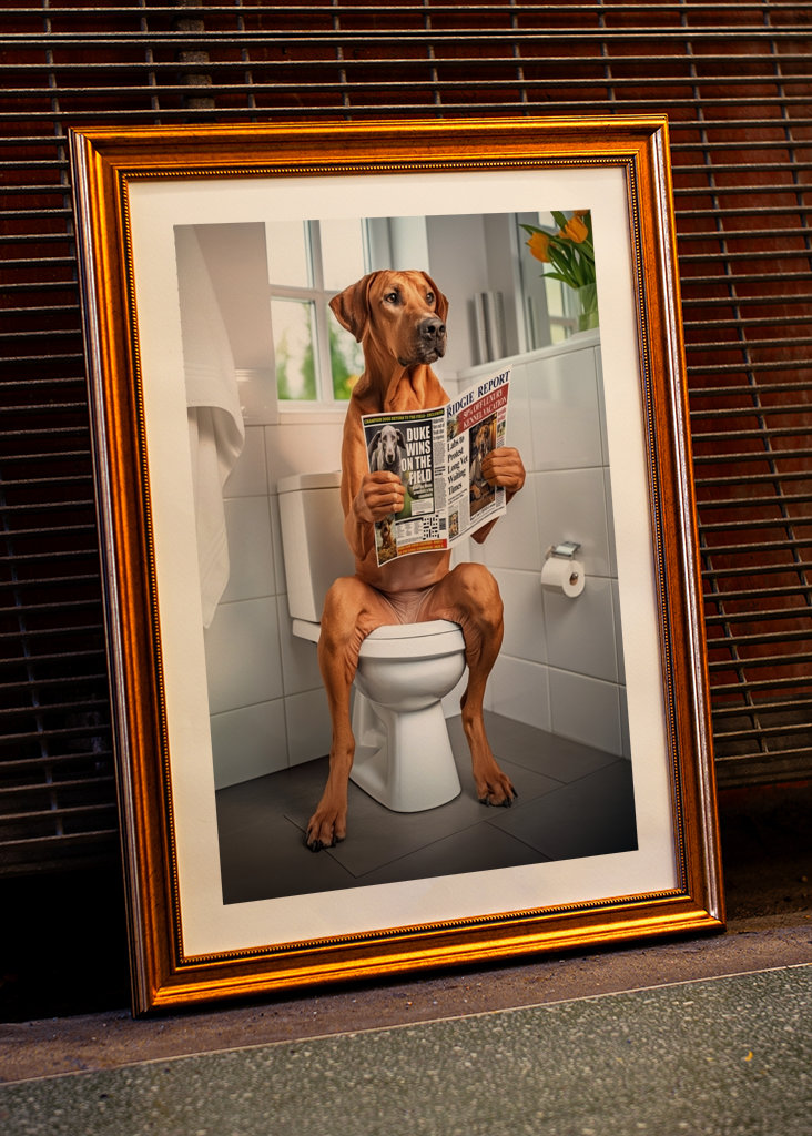 Ridgeback na záchodě