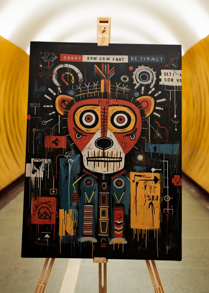 Graffiti Street Art „Bear"