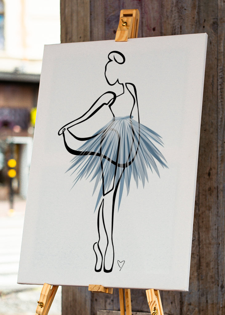 En ballerina i en række