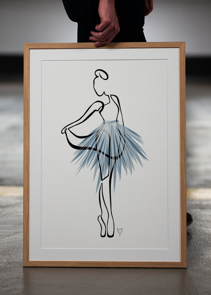 En ballerina i en række