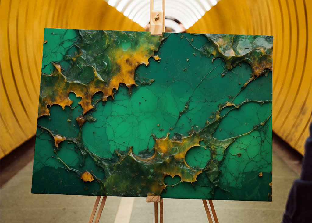 Blue-green & amber II