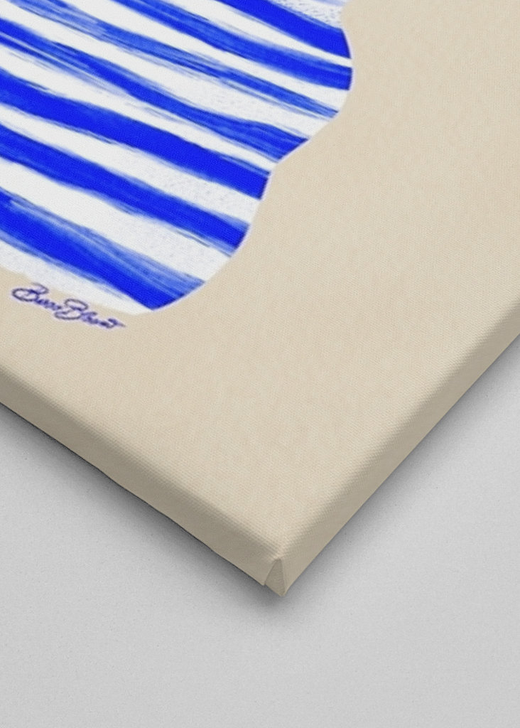 Happy Flower Vase with Stripes