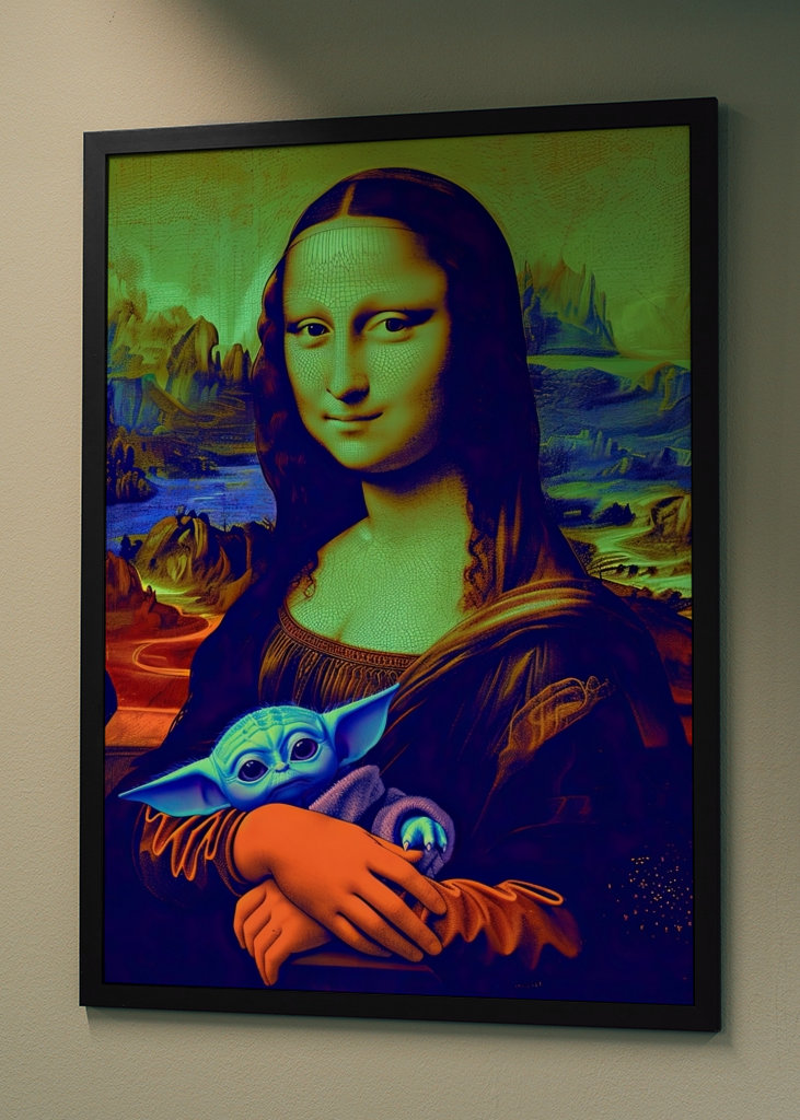 Mona Lisa a malý Yoda