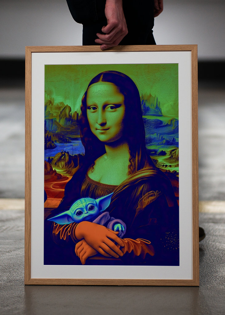 Mona Lisa a malý Yoda
