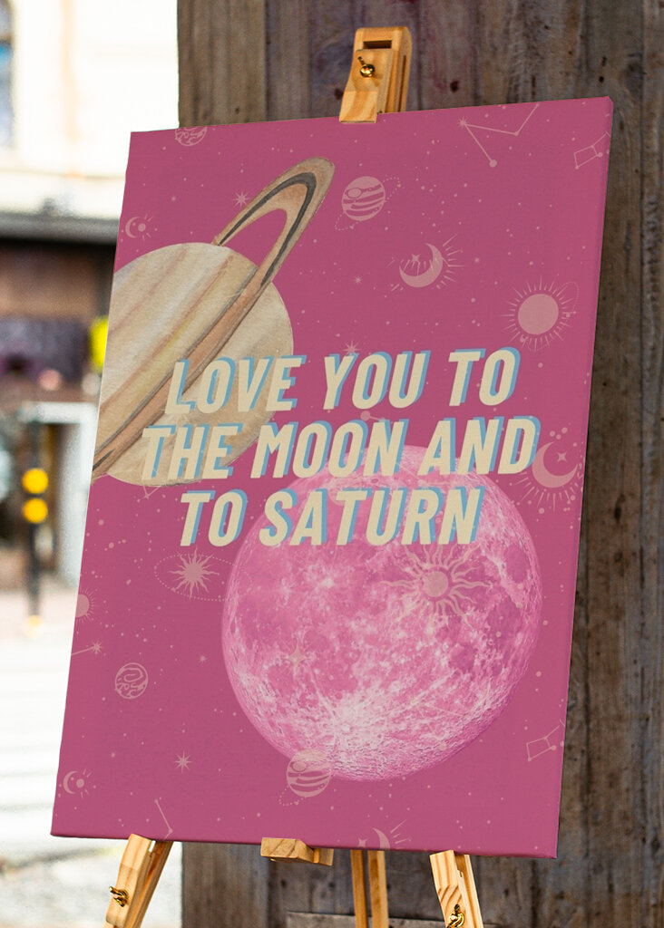 Mond Saturn Liebe Zitat Kunst