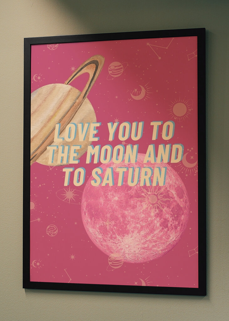 Mond Saturn Liebe Zitat Kunst