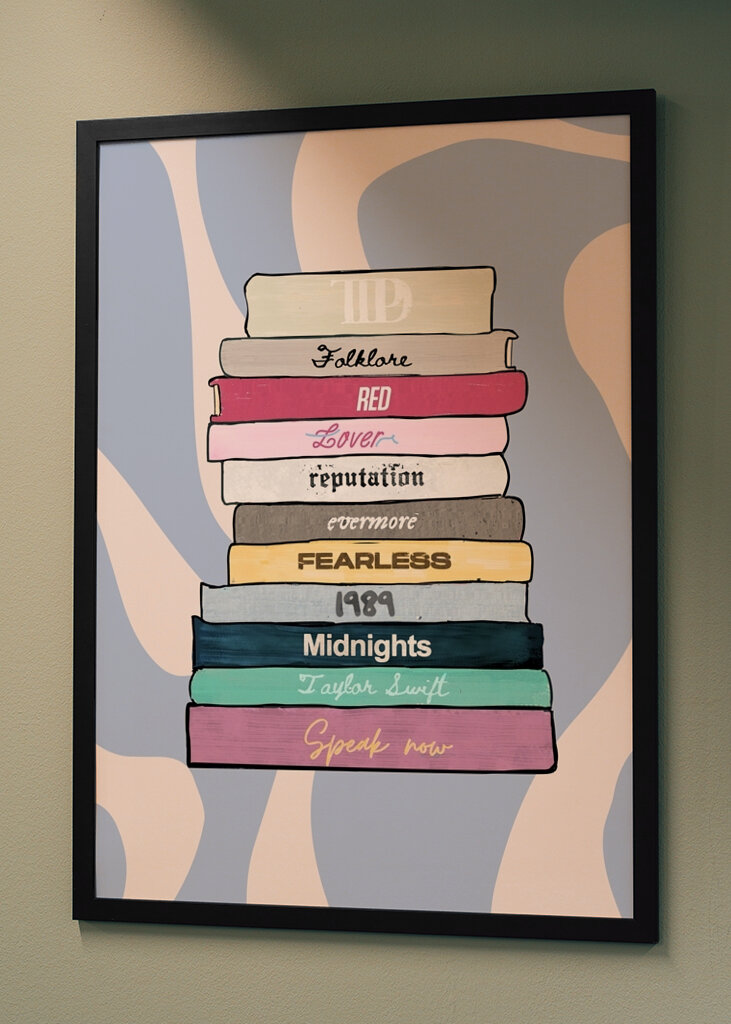 Taylor Swift Album Stack Art