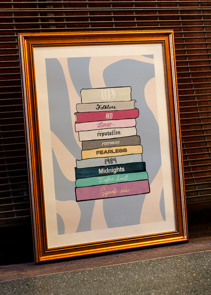 Taylor Swift Album Stack Art
