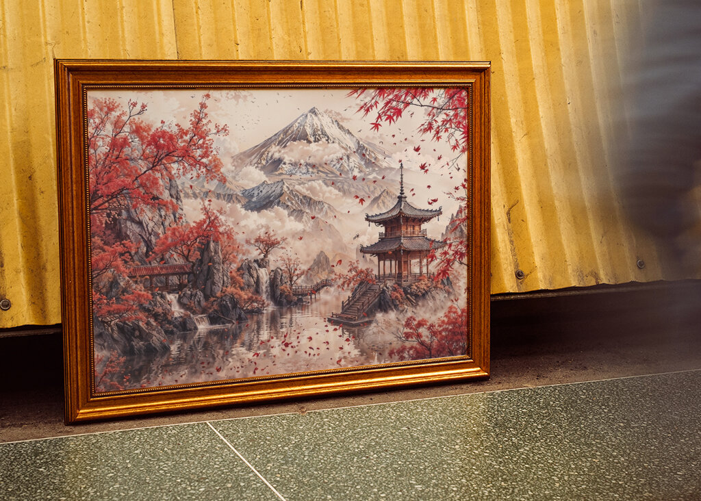 Tempio della montagna autunnale