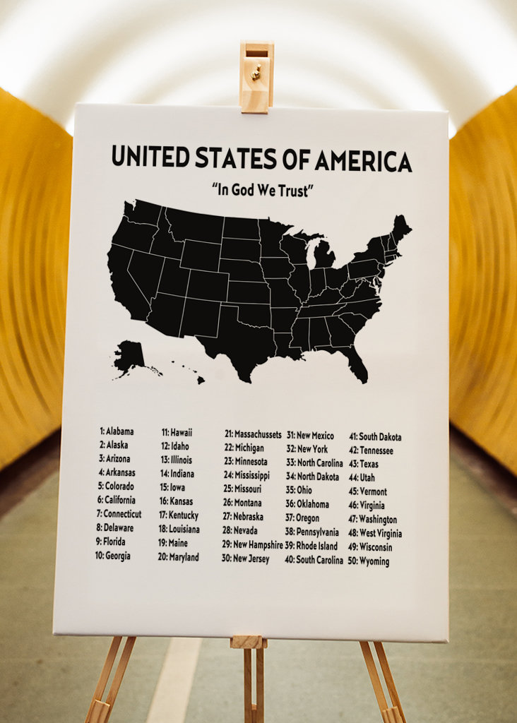 De Kaart van Verenigde Staten van de V.S.