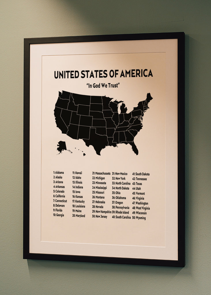 De Kaart van Verenigde Staten van de V.S.