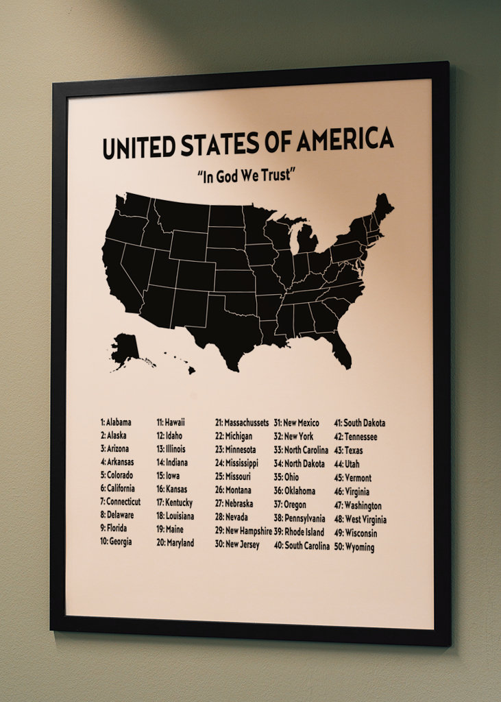 De Kaart van Verenigde Staten van de V.S.