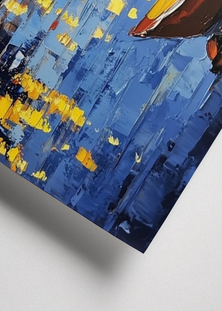 Nuit au lac x Peinture à l’huile