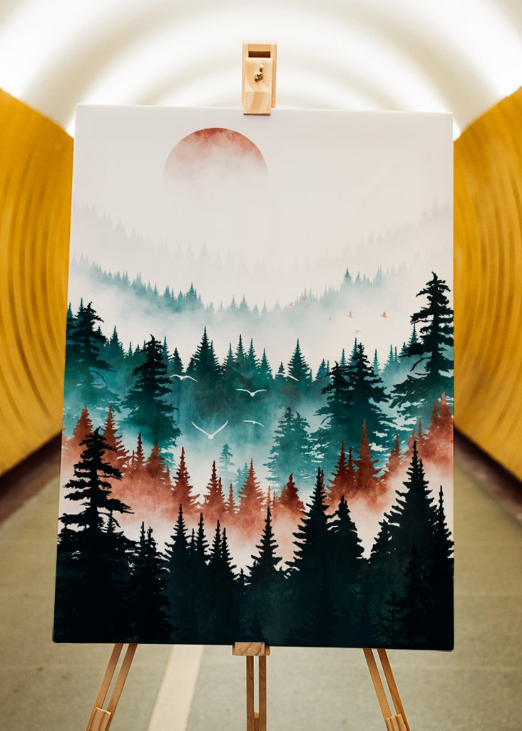 Zonsopgang boven het bos