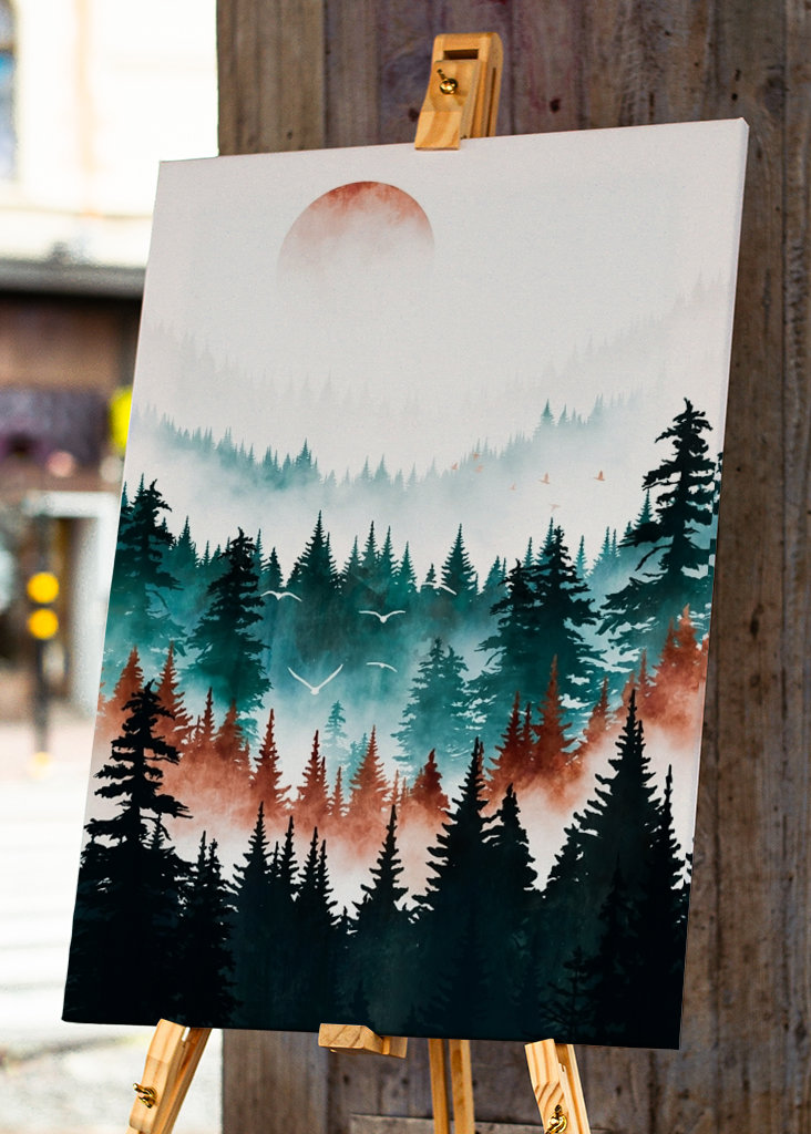 Zonsopgang boven het bos