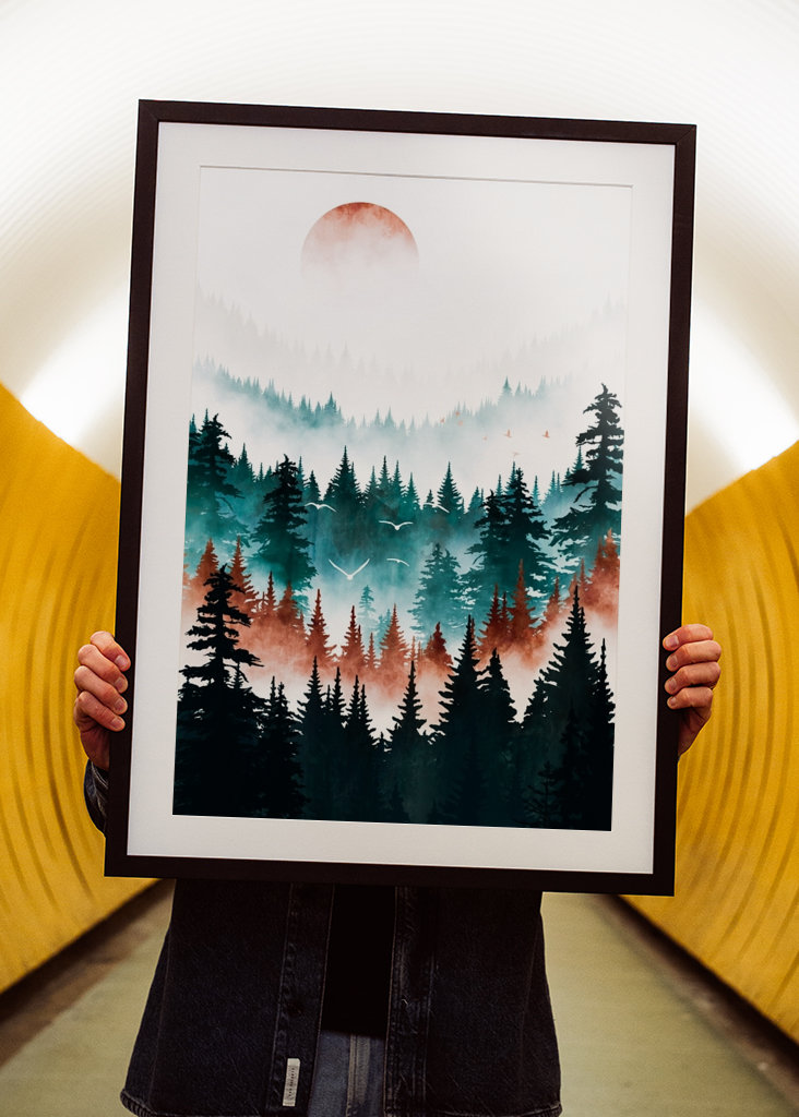 Zonsopgang boven het bos