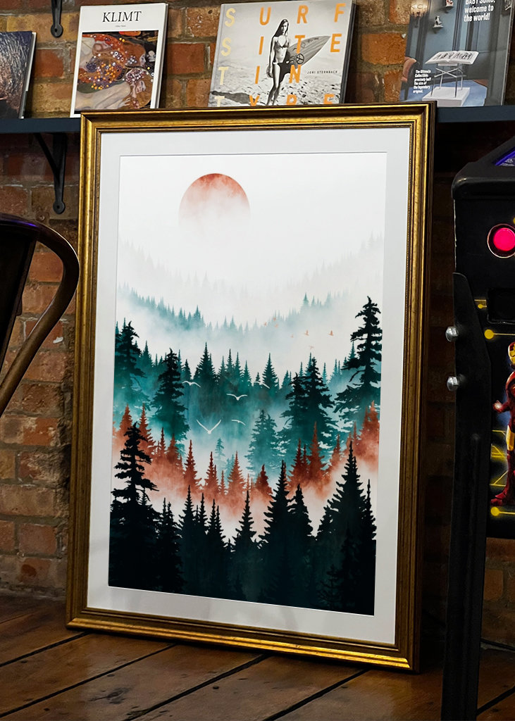 Zonsopgang boven het bos