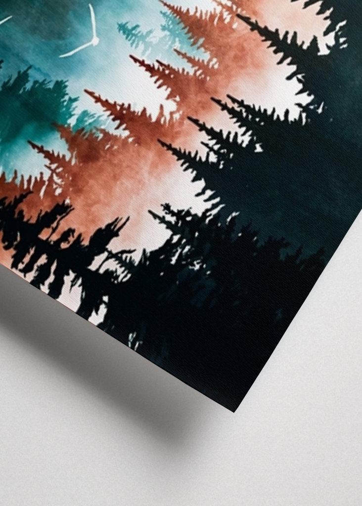 Zonsopgang boven het bos