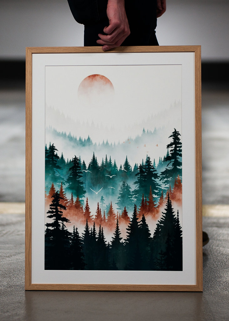 Zonsopgang boven het bos